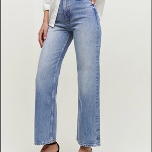 NWT Reformation Wilder High Rise Wide Leg Cropped Jean
